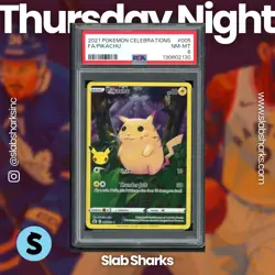2021 POKEMON SWORD & SHIELD CELEBRATIONS #005/025 PIKACHU HOLO PSA 8 - Image 1