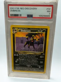 Pokemon 2001 Umbreon Neo Discovery 32/75 PSA 7 - Image 1