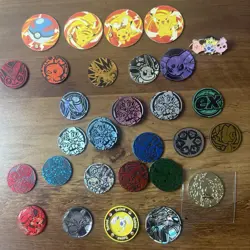 Pokemon Coin Lot x35 RARE! TCG Coins 1 Pin - Image 1