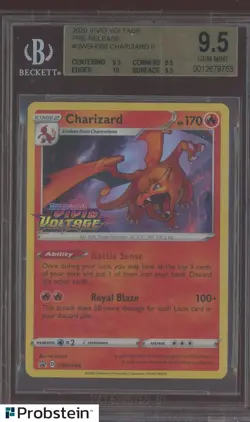 2020 Pokemon Vivid Voltage Pre-Release SWSH066 Charizard P BGS 9.5 GEM MINT - Image 1