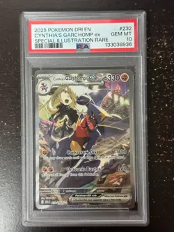 Cynthia’s Garchomp ex Special Illustration Rare 2025 Pokemon DRI EN PSA 10 GEM M - Image 1