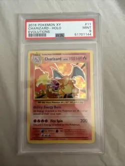 2016 Pokemon XY Charizard Holo Evolutions #11 PSA 9 #51701144 - Image 1