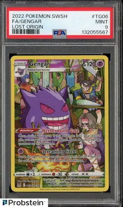2022 Pokemon SWSH Lost Origin #TG06 FA Gengar PSA 9 MINT - Image 1