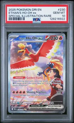 2025 Pokemon Destined Rivals Ethan's Ho-Oh EX SIR PSA 10 #230 - Image 1