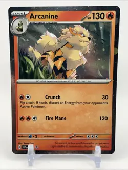 Pokemon TCG Arcanine SVP Black Star Promos SVP011 Holo Promo Cosmos Holo Rare - Image 1
