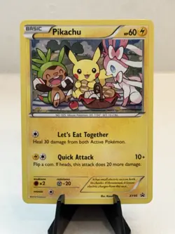 Pokemon Pikachu XY95 Holo Black Star Promo LP - Image 1