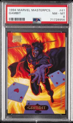 1994 MARVEL MASTERPIECES #41 GAMBIT PSA 8 - Image 1