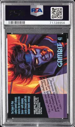 1994 MARVEL MASTERPIECES #41 GAMBIT PSA 8 - Image 2