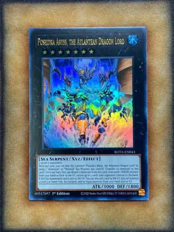 Yugioh Poseidra Abyss, the Atlantean Dragon Lord ROTA-EN043 Ultra Rare 1st Ed NM - Image 1