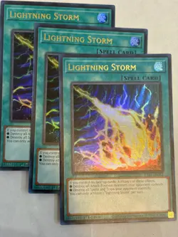 YUGIOH-3x- Lightning Storm - RA01-EN061 - Ultra Rare - 1st Edition (PLAYSET) - Image 1