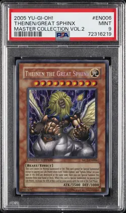 2005 YU-GI-OH! MASTER COLL VOLUME 2 #EN006 THEINEN THE GREAT SPHINX PSA 9 - Image 1