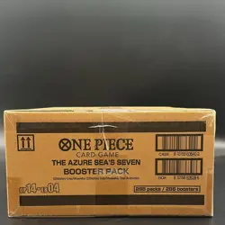 Auction #A One Piece TCG EN OP14-EB04 The Azure Sea's Seven Booster Box Case - Image 1