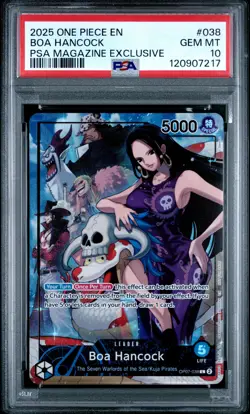 2025 ONE PIECE PROMOS PSA MAGAZINE EXCLUSIVE #038 BOA HANCOCK PSA 10 - Image 1
