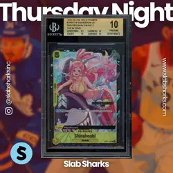 2022-24 ONE PIECE 2024 REGIONALS WAVE 3 TOP 64 PRIZE #OP03-116 SHIRAHOSHI BGS 10 - Image 1