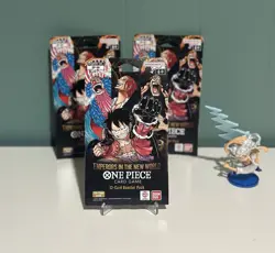 One Piece OP-09 Emperors in the New World Lot of 3 Sleeved Booster Pack Sealed - Image 1