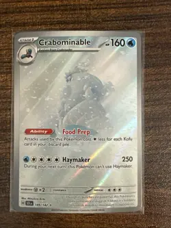 Crabominable 149/142 Illustration Rare Pokemon Card- Near Mint- Stellar Crown - Image 1