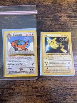Dragonite #5 & Pikachu #4 Black Star Promo WB the First Movie Stamped Cards: MP - Image 1