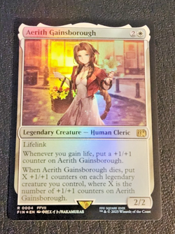 Aerith Gainsborough MTG FINAL FANTASY Foil Card (Magic Gathering Rare FF7 #4 ) - Image 1