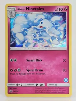 Alolan Ninetales - SM128 Black Star Holo Rare Promo #30 TCG Pokemon Card Lp - Image 1