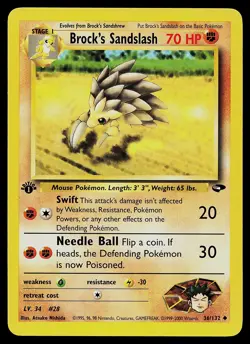 Pokemon Card - Brock's Sandslash Gym Challenge 36/132 Uncommon 1st Edition - Image 1