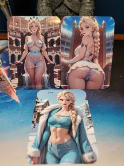 2 1/1 Only 1 Made And 1 Elsa Insert Frozen Southern Customs Waifu Card - Image 1