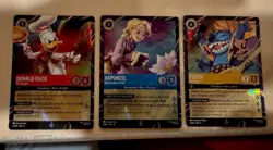 Disney Lorcana Magical Places Stitch Rapunzel Donald Duck EPCOT Promo Cards Set - Image 2
