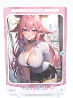 Hmph Hum 3 - Anime Waifu UR Trading Card - Yae Miko - Image 1