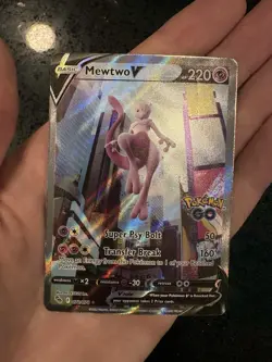 Mewtwo V 72/78 Pokemon Go Alternative Art Ultra Rare Pokemon Card - Image 1