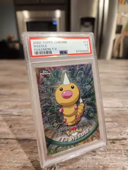 PSA 5 Weedle #13 (Topps Chrome Series 1) Holo Pokemon Card - Image 2