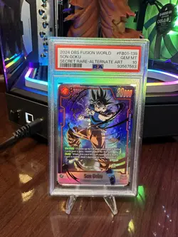 PSA10 Dragon Ball Card Game FB01-139 Son Goku SCR Parallel Fusion World Japanese - Image 1
