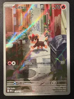 2025 Pokemon Mega Evolution Litleo IR 139/132 ILLUSTRATION RARE HOLO! HOT CARD! - Image 1