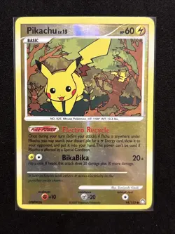 Pikachu 94/123 Diamond Pearl 2007 Mysterious Treasures Reverse Holo Pokemon Card - Image 1