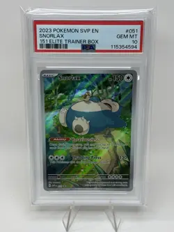 Pokemon 2023 Snorlax #051 SV Promo Holo PSA 10 Scarlet & Violet English Card - Image 1