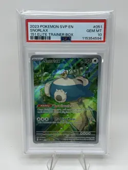 Pokemon 2023 Snorlax #051 SV Promo Holo PSA 10 Scarlet & Violet English Card - Image 2