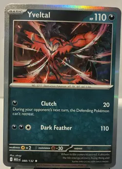Pokemon TCG Card Yveltal Holo Rare 88/132 Mega Evolutions Near Mint English - Image 1