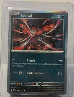 Pokemon TCG Card Yveltal Holo Rare 88/132 Mega Evolutions Near Mint English - Image 3