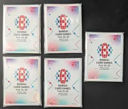 Lot of (5) Bandai Card Games Fest 24-25 World Tour Guangzhou Card Sleeve Packs - Image 1
