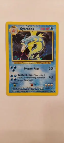 Pokemon Gyarados TCG Base Set Holo Card 6/102 Unlimited Rare - Image 1