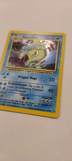 Pokemon Gyarados TCG Base Set Holo Card 6/102 Unlimited Rare - Image 3