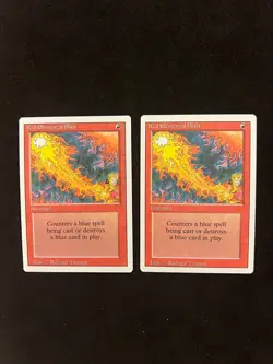Red Elemental Blast x2 [Revised Edition] Magic MTG Cards NM/LP - Image 1