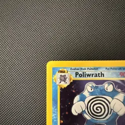 Poliwrath 15/130 Holo Rare Pokemon Base Set 2 Card WOTC, Near Mint Condition - Image 2