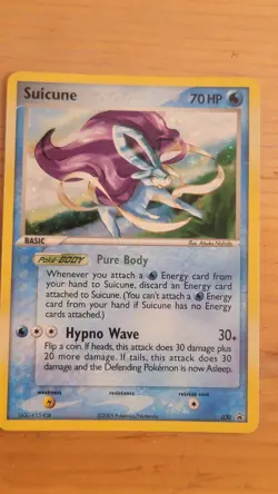 2005 Suicune 030 Pokemon TCG Holo Black Star Rare Promo Card - Image 1