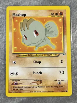 Machop 73/105 Pokemon TCG Vintage Card Neo Destiny Regular (Light Play) 1 - Image 1
