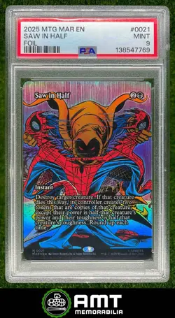 Saw in Half PSA 9 2025 Magic The Gathering Marvel Universe Eternal-Legal Foil 69 - Image 1