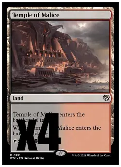 MTG | Temple of Malice (x4 Playset) | (NM) Commander: Thunder Junction - Image 1