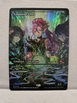 Llanowar Elves (Showcase) Foundations Foil NM MTG - Image 1