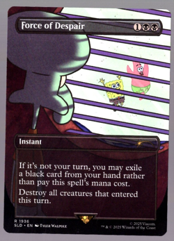 Force of Despair 1936 Borderless Non Foil SpongeBob Secret Lair MTG Near Mint - Image 1