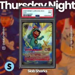 2025 LORCANA EN 8 REIGN OF JAFAR #217 LILO - CAUSING AN UPROAR ENCHANTED PSA 9 - Image 1