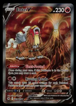 ENTEI V 2023 Pokemon Sword Shield Crown Zenith #GG36 Galarian Gallery - Image 1