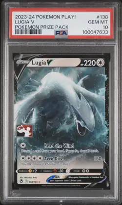 PSA 10 Lugia V #138 Prize Pack: Series Pokemon Play! 2023-24 - Image 1